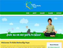 Tablet Screenshot of kidsbutterflyyoga.com